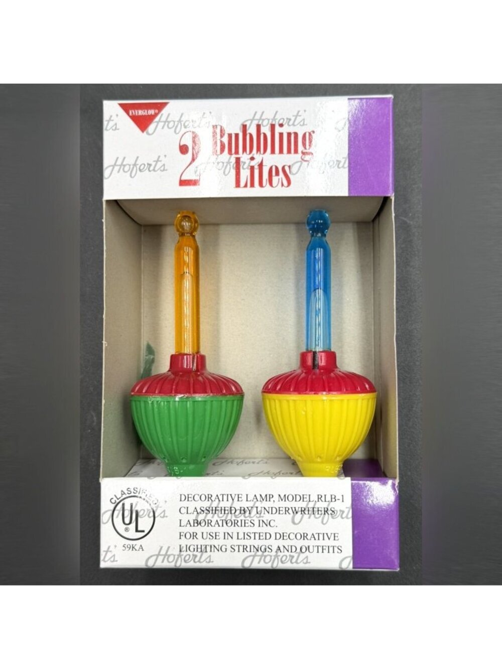 Vintage Hofert's Everglow Christmas Light Set Original Box